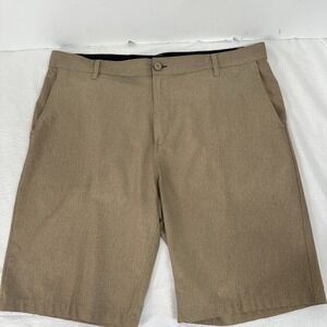 RON JON Surf Shop Men's Size 38 x 10" Casual Wear Shorts Beige Bermuda Stretch